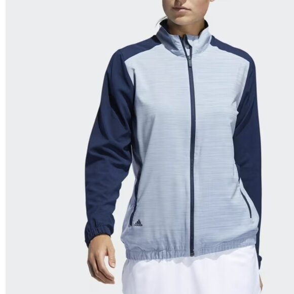 Adidas Women's Essentials Full Zip Wind Jacket (Night Indigo) - Picture 1 of 2